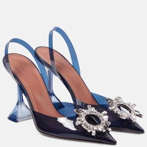 AMINA MUADDI navy
PVC slingback pumps
